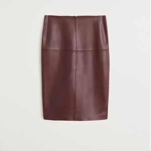 Mango faux leather skirt